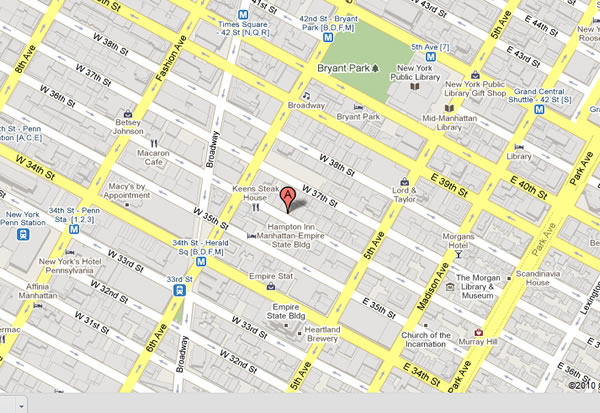 47 36th Street, Manhattan, New York, NY Map voxxnewyork.com
