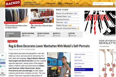 Rag and Bone Decorates Lower Manhattan With Models Self-Portraits NYC web cnup