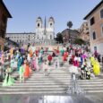 The latest Valentino Haute Couture collection as seen in Piazza di Spagna in Rome, Italy Valentino official channel