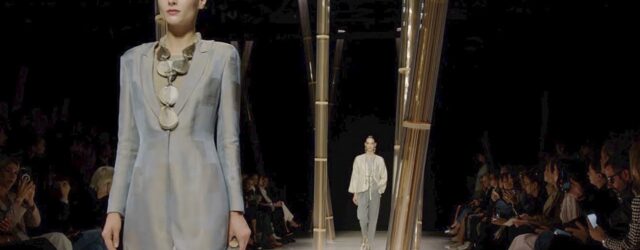 Giorgio Armani ran with the season’s trends, showering his classic jackets with sequins, and conjuring dresses as light as puffs of smoke. The invitation to the show, with its gold-embossed bamboo […]